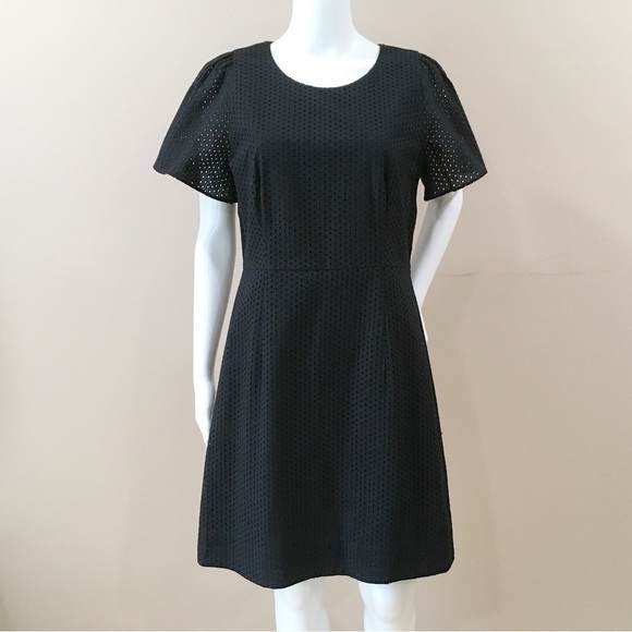 J. Crew Dresses & Skirts - J. Crew dress Eyelet Mini Fit&flare Black women 4 AR986